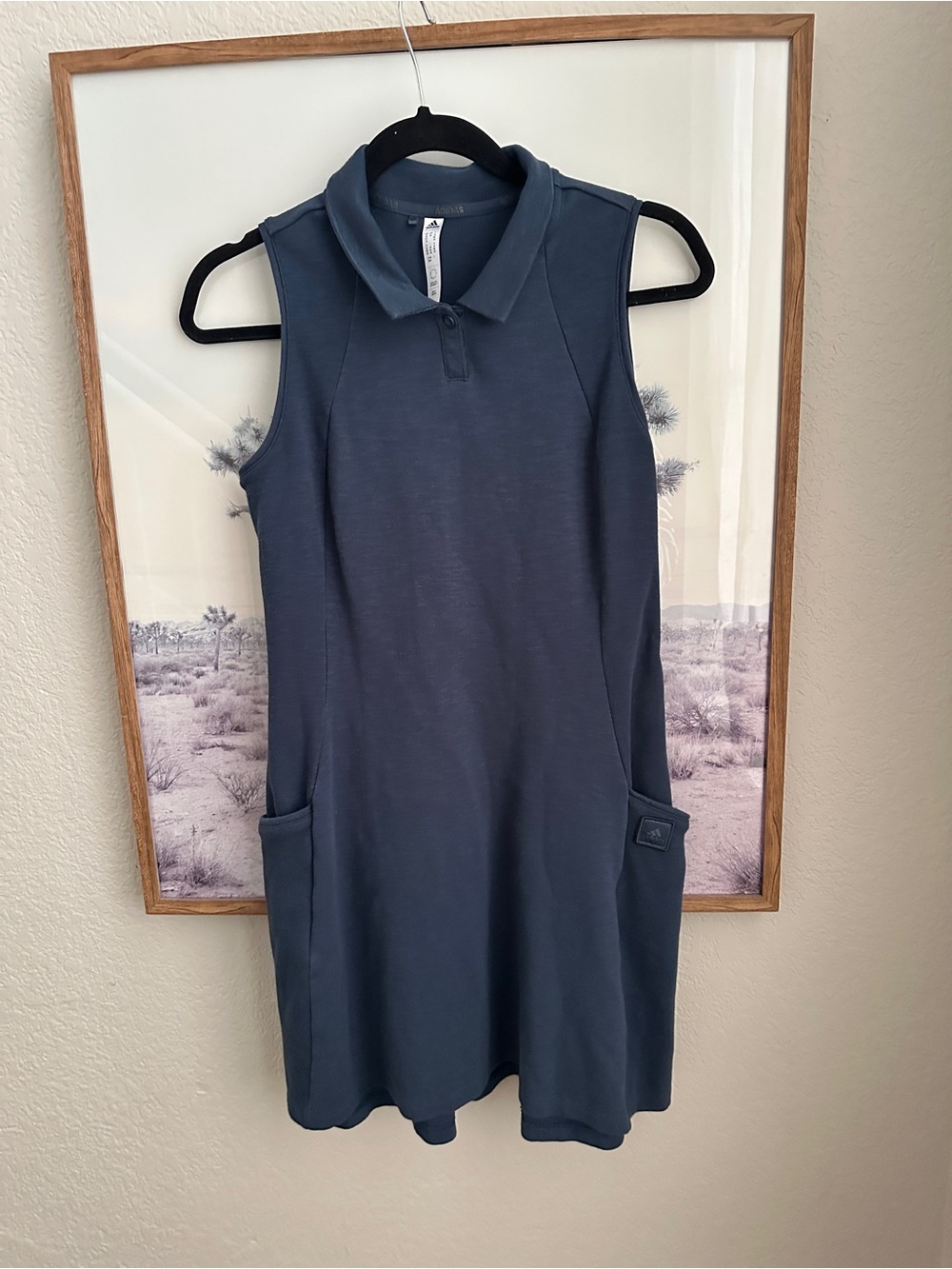 Adidas Go-To Golf Dress Navy Blue Polo Sleeveless M